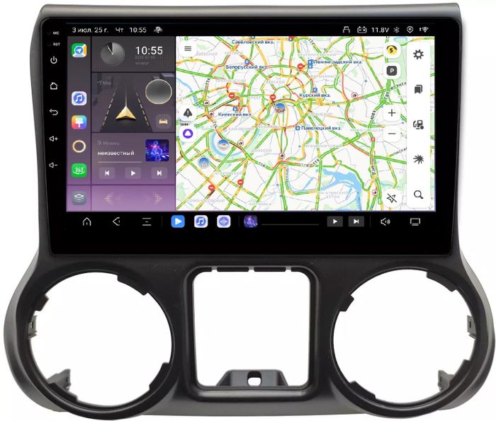 Магнитола для Jeep Wrangler 2010-2014 - Kuberg QLed, Android 13, TS20, CarPlay, SIM-слот