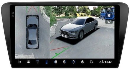 Магнитола для Skoda Octavia A7 2013-2020 - Teyes CC3-2K-360 на Android 10, 2K QLED, 6Гб+128Гб, CarPlay, 4G SIM-слот, 4 камеры в комплекте
