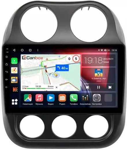 Магнитола для Jeep Compass 2011-2015 - Canbox 10-810 Qled, Android 10, ТОП процессор, SIM-слот