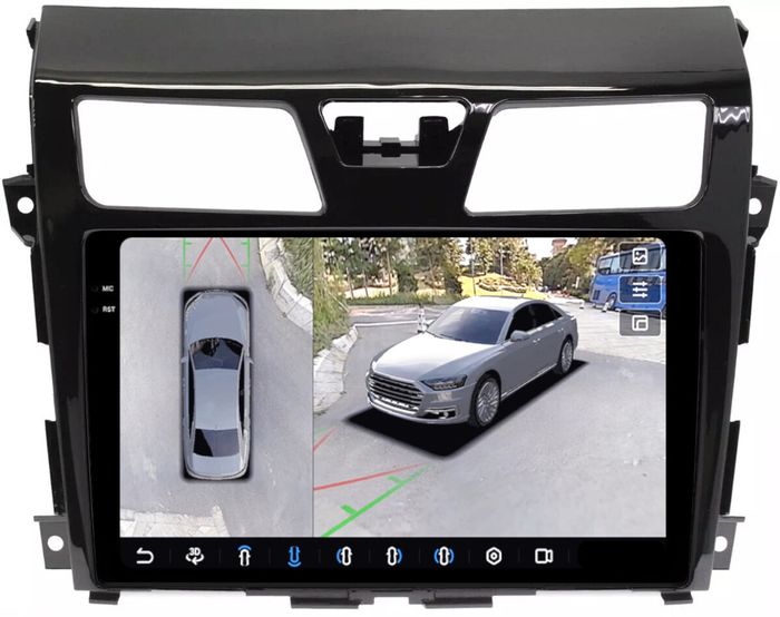 Магнитола для Nissan Teana L33 2014-2016 - FarCar BX2004M-360 монитор 10.36" 2K QLED на Android 13, 6Гб+128Гб, CarPlay, 4G SIM-слот, 4 камеры в комплекте