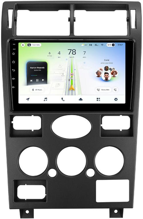 Магнитола для Ford Mondeo 3 2000-2006 (кондиционер) - Teyes CC4L монитор 9" IPS на Android 14, Быстрая, Snapdragon 662, CarPlay, 4G SIM-слот