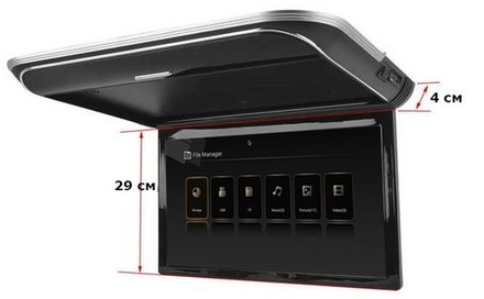 Монитор потолочный - ERGO ER17M с экраном 17.3” (1920х1080 FullHD) черный