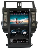 Магнитола для Toyota Land Cruiser Prado 150 2009-2013 (взамен 7" навигации, поддержка JBL и 360) - Kuberg GE "Тесла-стиль" монитор 13.6" на Android 11, CarPlay, 4G SIM-слот