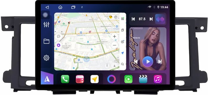Магнитола для Nissan Patrol Y62, Infiniti QX56/QX80 2010-2017 (рамка тип 1) - FarCar BX877 монитор 13" 2K QLED на Android 13, TS10, 6+128, CarPlay, 4G SIM-слот