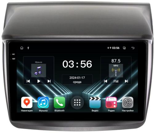 Магнитола для Mitsubishi L200 4, Pajero Sport 2 2006-2016 - FarCar DX094M монитор 9.5" IPS на Android 13, 4+64Гб, CarPlay