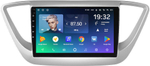 Магнитола для Hyundai Solaris 2 2017-2022, Solaris HS 2024+ (рамка серебро) - Teyes CC2 PLUS на Android 10, ТОП процессор, 4Гб+64Гб, 4G SIM-слот