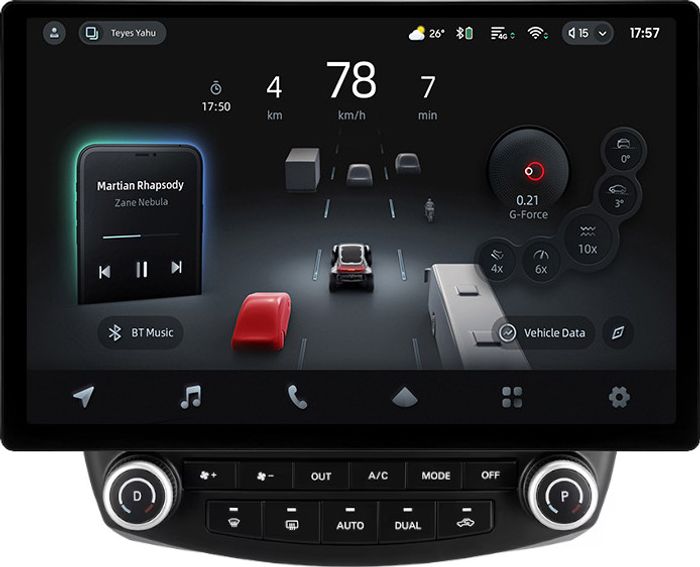 Магнитола для Honda Accord 7 2003-2008 (рамка вниз) - Teyes CC4-PRO монитор 13" 2K QLED на Android 13, Быстрейшая, Snapdragon 778G, ИИ, CarPlay, DSP, 4G SIM-слот