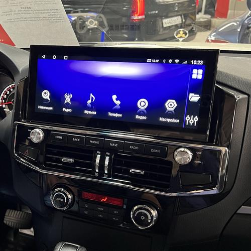 Магнитола для Mitsubishi Pajero 4 2006-2022 - RDL-Pajero монитор 12.3" в стиле "Лексус" на Android 12, 6Гб+128Гб, CarPlay, 4G SIM-слот