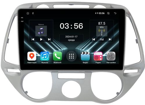 Магнитола для Hyundai i20 2009-2012 (кондиционер) - FarCar DX3243M монитор 9.5" IPS на Android 13, 4+64Гб, CarPlay