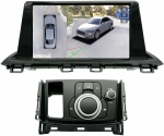 Магнитола для Mazda CX-4 2016-2024 (штатный монохромный экран, рамка 9) - Teyes CC3-2K-360 на Android 10, 2K QLED, 6Гб+128Гб, CarPlay, 4G SIM-слот, 4 камеры в комплекте