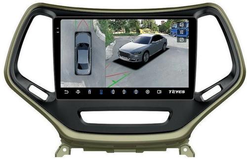 Магнитола для Jeep Cherokee 2014+ - Teyes CC3-2K-360 на Android 10, 2K QLED, 6Гб+128Гб, CarPlay, 4G SIM-слот, 4 камеры в комплекте