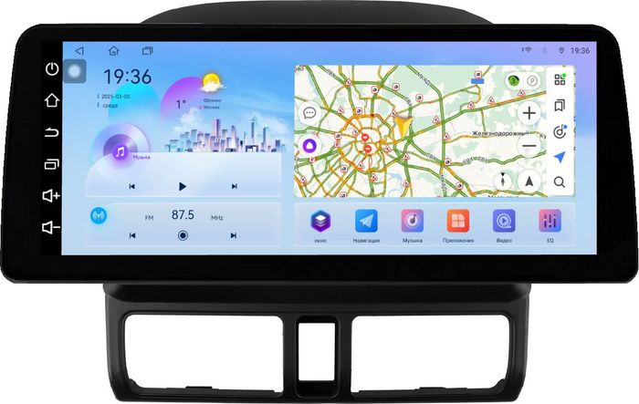 Магнитола для Honda CR-V 2 2000-2006 - FarCar монитор 12.3" 2K QLED на Android 14, Быстрая, CarPlay, 4G SIM-слот