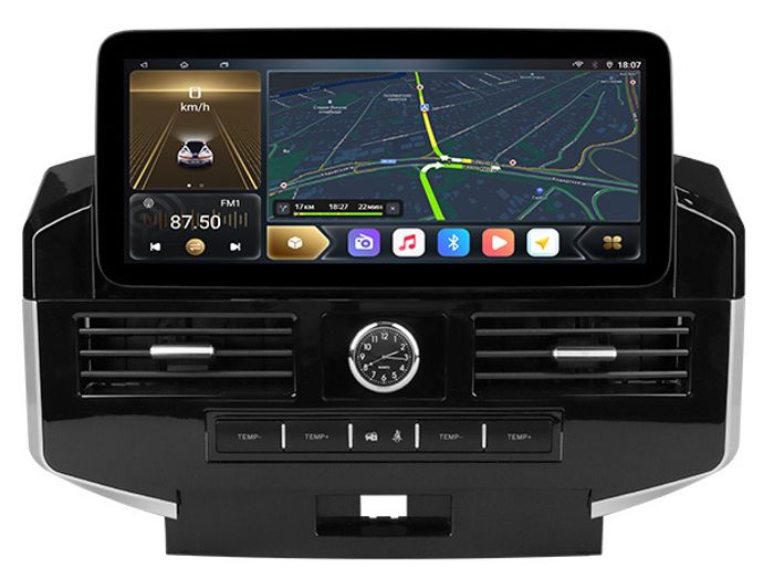 Магнитола для Toyota Land Cruiser 200 2013-2015 (климат на ШГУ, тип B) - Canbox H-Line 3044 монитор 12.3" QLED в стиле MERCEDES на Android 10, ТОП-процессор, CarPlay, 4G SIM-слот