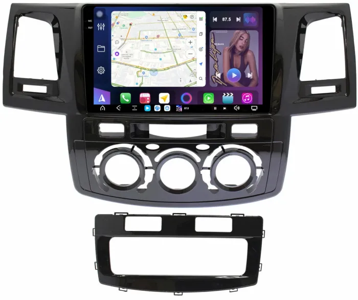 Магнитола для Toyota HiLux 7 2011-2015 - FarCar XXL143M монитор 9.5" 2K QLED на Android 14, TS20, 8+256Гб, CarPlay, 4G SIM-слот