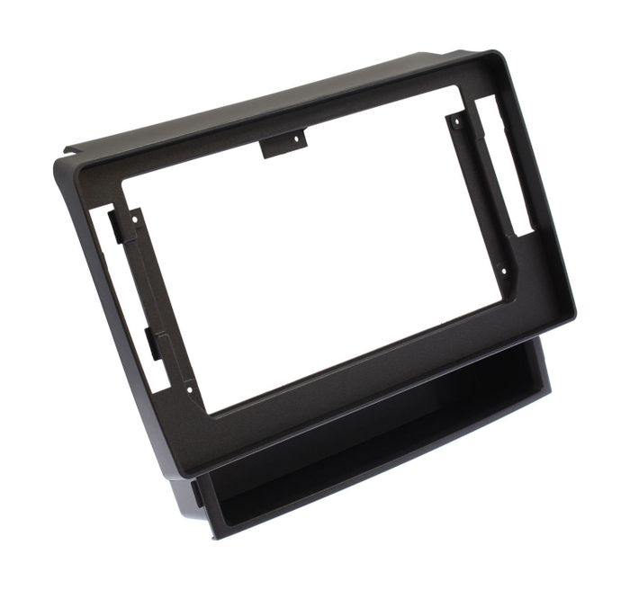Комплект рамки с разъёмами 10" Toyota Alphard H20, Vellfire 2008-2014 (ПРАВ. руль с полочкой под магнитолой)накладка черная