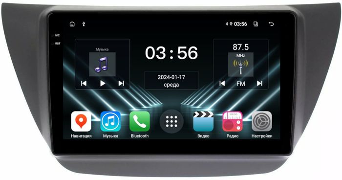 Магнитола для Mitsubishi Lancer 9 (CS), Cedia, Evolution 7-9 (CT) - FarCar DX3060M монитор 9.5" IPS на Android 13, 4+64Гб, CarPlay