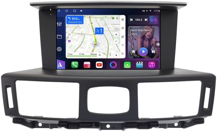 Магнитола для Infiniti Q70, M25, M37 (поддержка Bose) - FarCar BM9-9675 монитор 9.5" QLED на Android 14, TS10, 4+32Гб, CarPlay, 4G SIM-слот