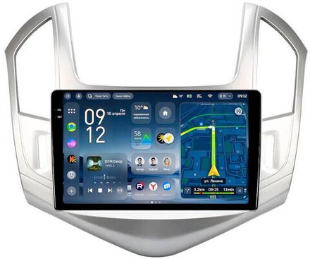 Магнитола для Chevrolet Cruze 1 2012-2015 (рамка серебро) - Teyes CC4-PRO монитор 9.5" 2K QLED на Android 13, Snapdragon 778G, ИИ, CarPlay, DSP, 4G SIM-слот