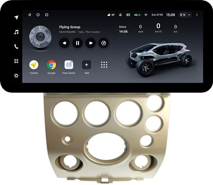 Магнитола для Infiniti QX56 JA60 2004-2007 (поддержка Bose) - Teyes LUX ONE ROUND монитор 12.3" 2K QLED на Android 10, CarPlay, 4G SIM-слот