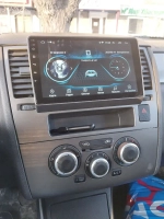 Магнитола для Nissan Tiida C11 2004-2013 (кондиционер/климат с прямоугольным экранчиком, рамка серая) - Teyes CC2 PLUS Android 10, ТОП процессор, 4-64, SIM-слот