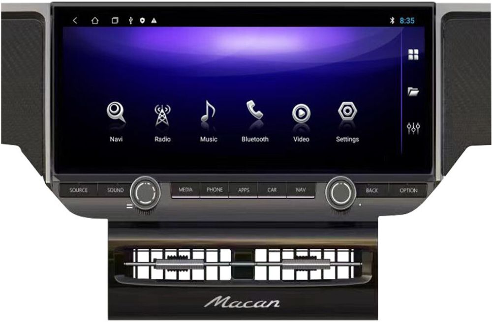 Магнитола для Porsche Macan 2014-2016 (CDR3.0/PCM3.0) - Parafar PF1955L12 монитор 12.3", Android 12, 6+128Гб, CarPlay, SIM-слот