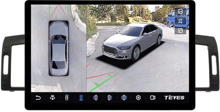 Магнитола для Infiniti M35, M45 Y50 2004-2009 - Teyes CC3-2K-360 монитор 13" 2K QLED на Android 10, 6Гб+128Гб, CarPlay, 4G SIM-слот, 4 камеры в комплекте
