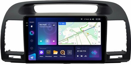 Магнитола для Toyota Camry 30 2001-2006 (рамка черная) - Teyes CC3-2K монитор 9.5" 2K QLED на Android 10, ТОП процессор, CarPlay, 4G SIM-слот