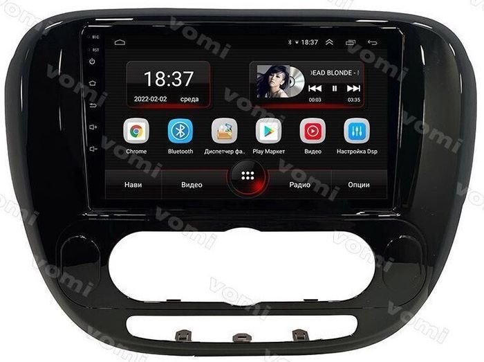 Магнитола для KIA Soul 2 2014-2019 (кондиционер, рамка глянцевая) - AK573R9-MTK Android 10, 8-ядер, 2Гб-32Гб