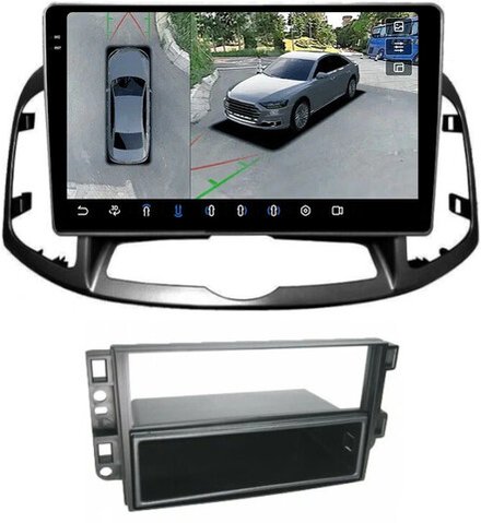 Магнитола для Chevrolet Captiva 2011-2015 (перенос БК вниз) - FarCar BX109M-360 монитор 10.36" 2K QLED на Android 13, 6Гб+128Гб, CarPlay, 4G SIM-слот, 4 камеры в комплекте