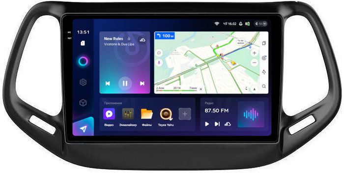 Магнитола для Jeep Compass 2 2016-2022 - Teyes CC3-2K QLed Android 10, ТОП процессор, SIM-слот, CarPlay