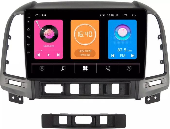 Магнитола для Hyundai Santa Fe 2006-2012 -  GT9-9052 на Android 10, 2ГБ-16ГБ