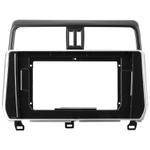 Комплект рамки с разъёмами 10"+can Toyota Prado 150 2017-2022 серебро без кнопок
