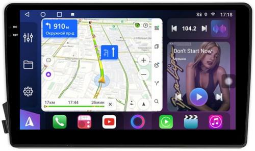 Магнитола для SsangYong Actyon 1 2005-2010, Kyron, Actyon Sports 2006-2016 - FarCar 158M монитор 9.5" QLED на Android 14, TS18, CarPlay, 4G SIM-слот