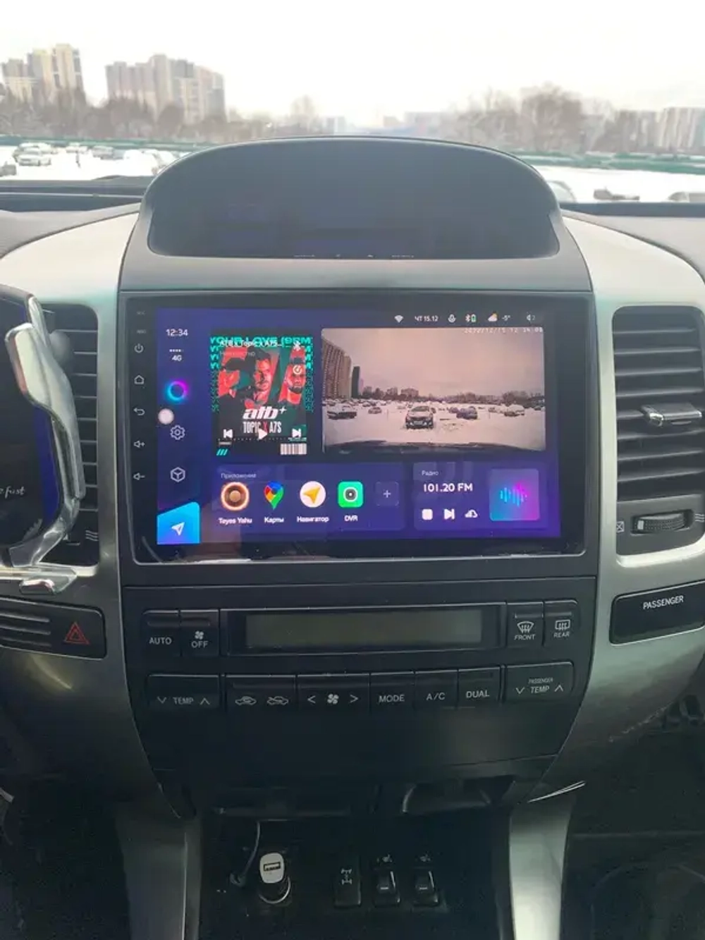 Магнитола для Toyota Land Cruiser Prado 120, Lexus GX470 (экран климата внизу) - Kuberg OL-9696 QLed, Android 13, TS20, CarPlay, SIM-слот