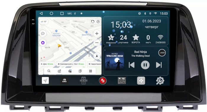 Магнитола для Mazda 6 2012-2014 - RedPower 012 Android 10, QLED+2K, ТОП процессор, 6Гб+128Гб, CarPlay, SIM-слот