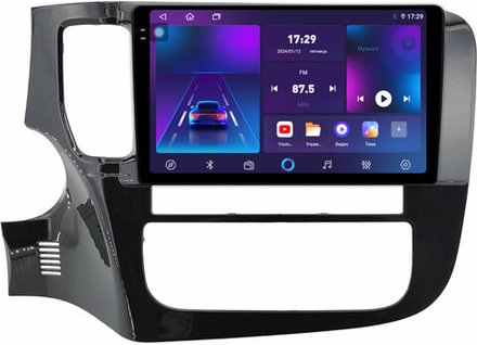 Магнитола для Mitsubishi Outlander 3 2012-2022 (рамка 9") - Parafar PF230T2LUX2U2K на Android 13, QLED+2K, ТОП процессор, 8Гб+128Гб, CarPlay, 4G SIM-слот