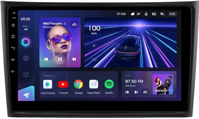 Магнитола для Volvo XC90 2002-2014 (рамка 10 вниз) - Teyes CC3 на Android 10, QLED, ТОП процессор, 4Гб+32Гб, CarPlay, 4G SIM-слот