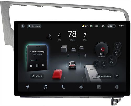 Магнитола для Volkswagen Golf 7 2012-2020 (рамка серебро) - Teyes CC4-PRO монитор 13" 2K QLED на Android 13, Snapdragon 778G, ИИ, CarPlay, DSP, 4G SIM-слот