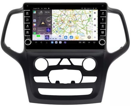 Магнитола для Jeep Grand Cherokee WK2 2013-2021 (взамен 5" экрана) - Kuberg EW-9176-1 (кнопки и крутилки) Android 13, TS20, 6+128Гб, CarPlay, 4G SIM-слот