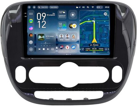 Магнитола для KIA Soul 2 2014-2019 (климат, рамка глянцевая) - Teyes CC4-PRO монитор 9.5" 2K QLED на Android 13, Snapdragon 778G, ИИ, CarPlay, DSP, 4G SIM-слот