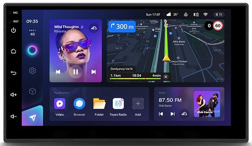 2DIN магнитола - Teyes CC3 дисплей 7" QLED на Android 10, ТОП процессор, CarPlay, 4G SIM-слот