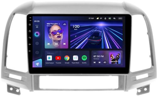 Магнитола для Hyundai Santa Fe 2 CM 2006-2012 (рамка серебро) - Teyes CC3L на Android 10, 8-ядер, CarPlay, 4G SIM-слот