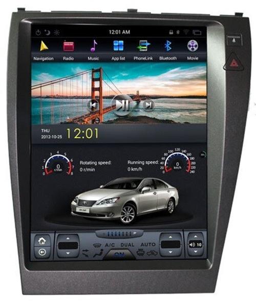 Магнитола для Lexus ES350 2006-2012 XV40 - Kuberg ZF-1118-Q6 вертикальный экран в стиле "Тесла" на Android 11, 8Гб+128Гб, CarPlay, 4G SIM-слот