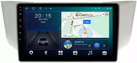 Магнитола для Toyota Harrier XU30 2003-2013, Lexus RX 2003-2009 (монохром) - CanBox 9161 Android 10, 8-ядер, SIM-слот