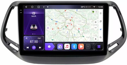 Магнитола для Jeep Compass 2016+ - Kuberg OL-1255 QLed+2K, Android 12, TS10,  CarPlay, 4G SIM-слот