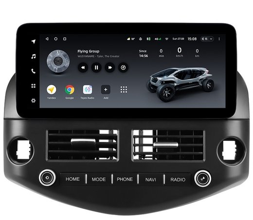 Магнитола для Toyota RAV4 3 2005-2012, Vanguard (рамка LUX 1) - Teyes LUX ONE ROUND монитор 12.3", Android 10, CarPlay, 4G SIM-слот
