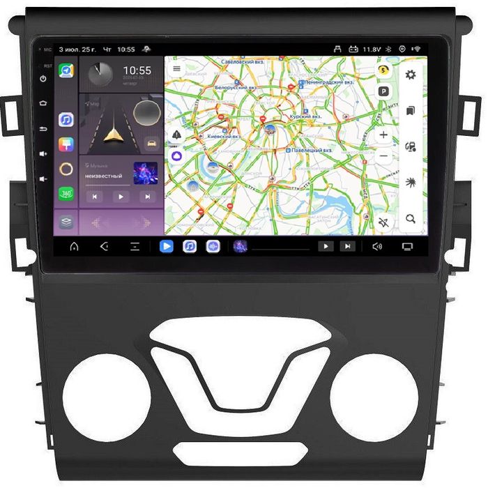 Магнитола для Ford Mondeo 5 2015-2019 (взамен 5" экрана) - Kuberg QLed, Android 13, Быстрейшая, CarPlay, SIM-слот