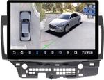 Магнитола для Mitsubishi Lancer X 2007-2016 (рамка 10) - Teyes CC3-2K-360 монитор 13" 2K QLED на Android 10, Быстрая, CarPlay, 4G SIM-слот, 4 камеры в комплекте