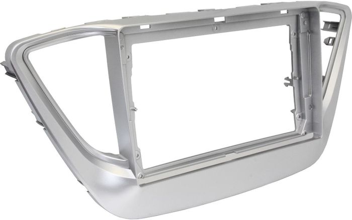 Магнитола для Hyundai Solaris 2 2017-2022, Solaris HS 2024+ (рамка серебро) - Teyes LUX ONE ROUND монитор 12.3" 2K QLED на Android 10, CarPlay, 4G SIM-слот