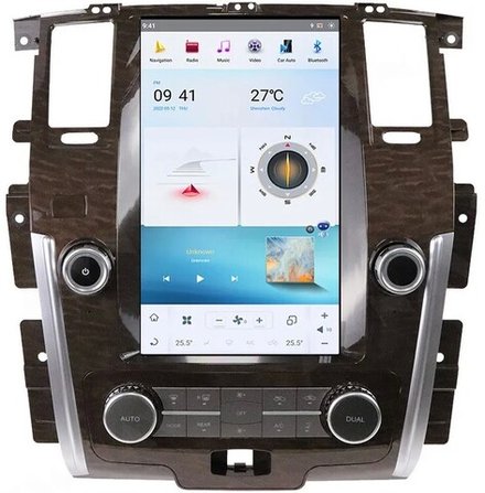 Магнитола для Nissan Patrol Y62, Infiniti QX56/QX80 2010-2019 (поддержка Bose, 360 и мониторов) - Kuberg ZF-1808-Q6 вертикальный экран в стиле "Тесла" на Android 11, 8Гб+128Гб, CarPlay, 4G SIM-слот
